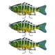 thumbnail image 1 of Soidarity Paquete de 3 señuelos de pesca de plástico de agua salada cebo falso atracción al aire libre Swimbaits artificiales Crankbait accesorio 10cm Pescar tipo 4 Soidarity OD023723-04, 1 of 6