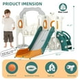 thumbnail image 6 of XJD 8 in 1 Kids Slide for Toddlers Age 1-3 Slide and Swing Set for Children Baby Indoor Outdoor, Playsets Playground Sets for Backyards Plastic, 6 of 10