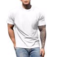 thumbnail image 5 of Mens Pocket Tee Shirts Pack Of T Shirts Men's Casual Rib Knit Short Sleeve T Shirts Crew Neck T-Shirt Solid Tee Tops Lightweight Confortable Muscle Tee Blouse, 5 of 6