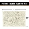 thumbnail image 2 of Cream Bath Mat Soft Shaggy Bathroom Rugs Rugs Luxury Microfiber Washable Bath Rug for Floor Bathroom Bedroom Living Room, 20 x 32 inches, 2 of 6