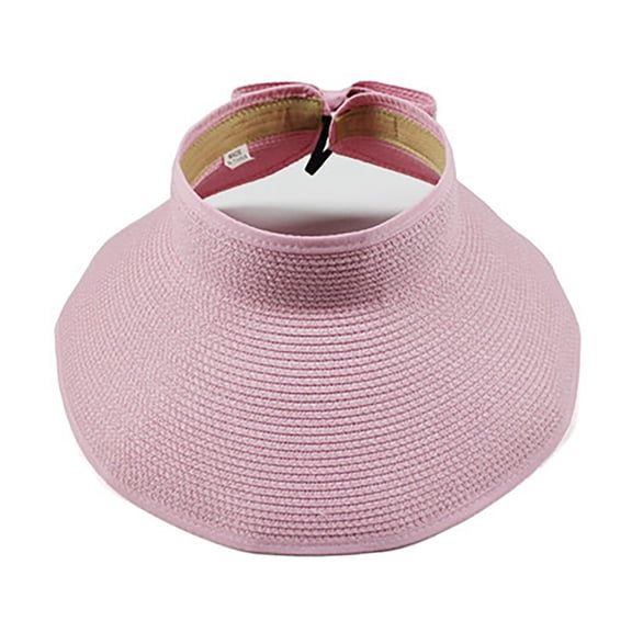 Sun Visor Hats for Women Wide Brim Roll Up Summer Beach Hat UPF Packable Foldable Travel Baseball Caps for Women Sun Hats