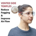 thumbnail image 6 of SAFE HANDLER Diamont Vented Clear Safety Glasses Over Eyeglasses, 1 Pair, ANSI Z87.1, Impact Resistant Polycarbonate Lens, 99% UV Protection Goggles, 6 of 13