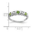 thumbnail image 2 of Primal Gold 14 Karat White Gold 2.75mm Peridot and A Diamond Ring, 2 of 3