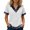 White, variant on T Shirts for Women Knit Short Sleeve Top with Contrast Collar Casual Comfort Stretch Blouse for Everyday Wear Womens Tops White XXL