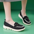 thumbnail image 2 of Orthopedic Platform Penny Loafers for Women Spring Fall Comfort Knitted Fashion Casual Slip on Walking Wedges Dress Shoes, 2 of 6