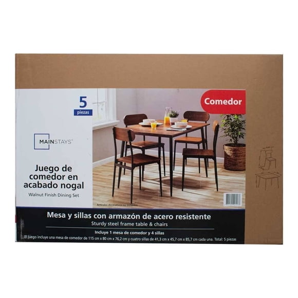 Comedor Mainstays Acabado Nogal Café