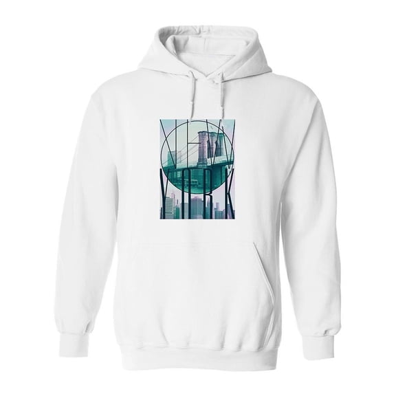Bridge Nyc Hoodie Men - Men Hoodie, White, Large
