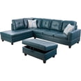 thumbnail image 2 of Lifestyle Furniture Lemonda Left-Facing Sectional & Ottoman in Forest Green, 2 of 9