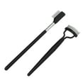 2pcs Eyelash Comb Set Folding Stainless Steel Teeth Lash Separator