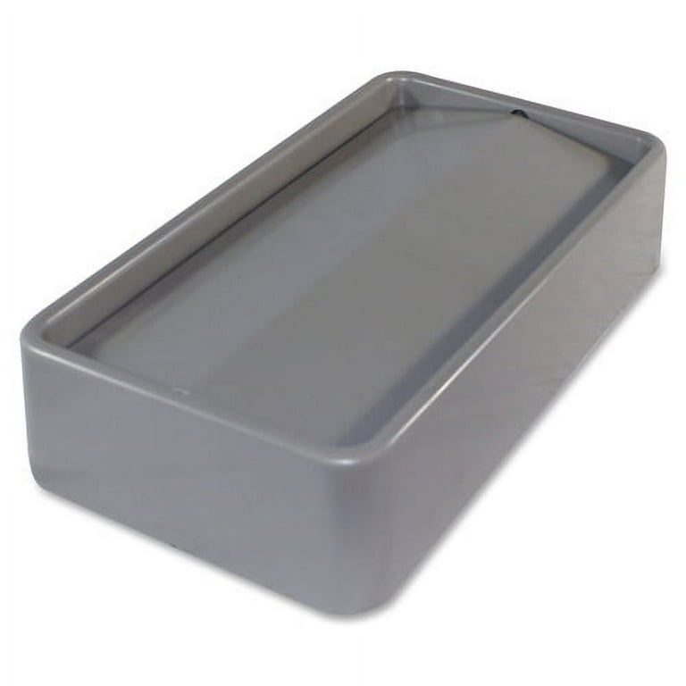 Genuine Joe Space-saving Container Swing Lid - Rectangular - 4 / Carton - Gray Genuine Joe Space-saving Container Swing Lid - Rectangular - 4 / Carton - Gray
