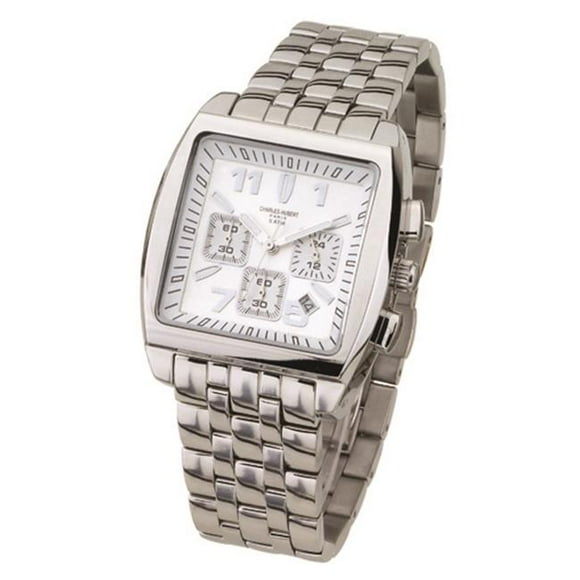 Charles-Hubert- Paris Mens Stainless Steel Chronograph Quartz Watch #