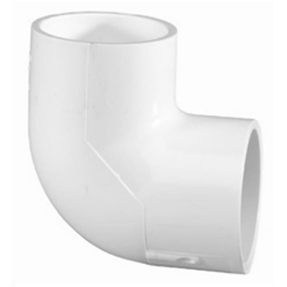 PVC Elbow, 90 Degrees, Socket x Socket, 4 in Pipe Size