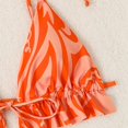 thumbnail image 5 of Aayomet Ensemble Bikini String pour Femmes Maillot de Bain Bikini Taille Haute (Orange, L), 5 of 5