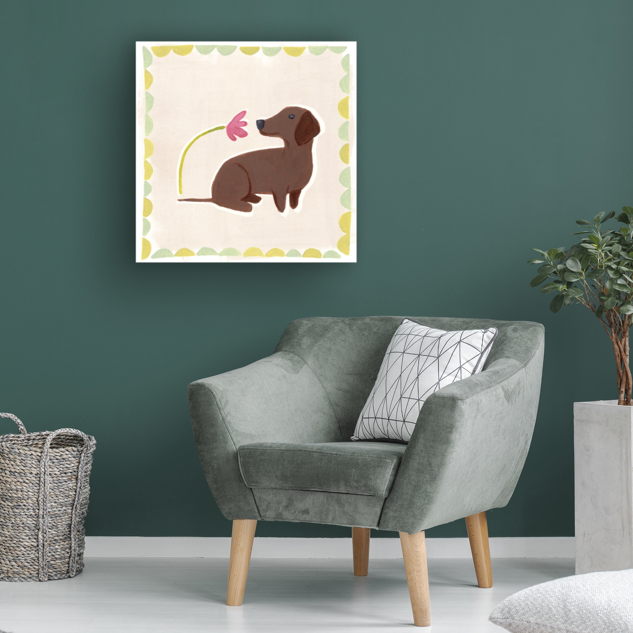 June Erica Vess 'Dachshund Delight III' Canvas Art