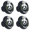 thumbnail image 2 of 4 Pcs Panda Knobs for Kitchen Cabinet Cupboard Dresser Bookcase Drawer Pulls Handles Round Home Decor, 2 of 8