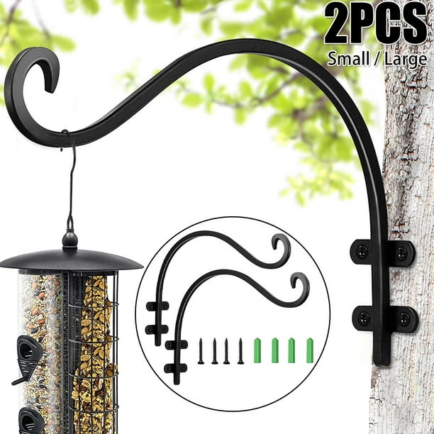 Hands DIY 2Pcs Hanging Basket Brackets Solid Iron Plant Hanger with 4