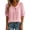 Pink, variant on Women's Peter Pan Collar Shirt Long Sleeve Vintage Blouses Casual Work Button Down Shirts XL
