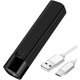thumbnail image 1 of Linterna LED recargable por USB, 350 lúmenes, minibanco de energía, batería de 1200 mAh, 18650, linternas laterales ultra potentes (negra), 1 of 5