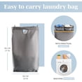 thumbnail image 3 of Lonbet Double Laundry Hamper with Lid Cover Bamboo Dual Section Laundry Basket 39.6 Gallons. Gray, 3 of 8