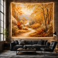 thumbnail image 6 of Mountain Lake Winding with Dirt Path Blanketed Fallen, Mystical Fantasy for Space Lovers, Galaxy Room Decor, Valentine'S Day Gift, Tapestry Wall Hanging for Bedroom and Dorm, 6 of 7