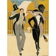 thumbnail image 2 of Wegener, Gerda 12x14 White Modern Wood Framed Museum Art Print Titled - An elegant couple, 2 of 4