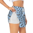 thumbnail image 3 of Lsque french Bulldog Face Printed Women's Running Shorts with Liner Pockets,Elastic Quick Dry Workout Athletic Gym Yoga Shorts,Womens High Waist Shorts-XX-Large, 3 of 9