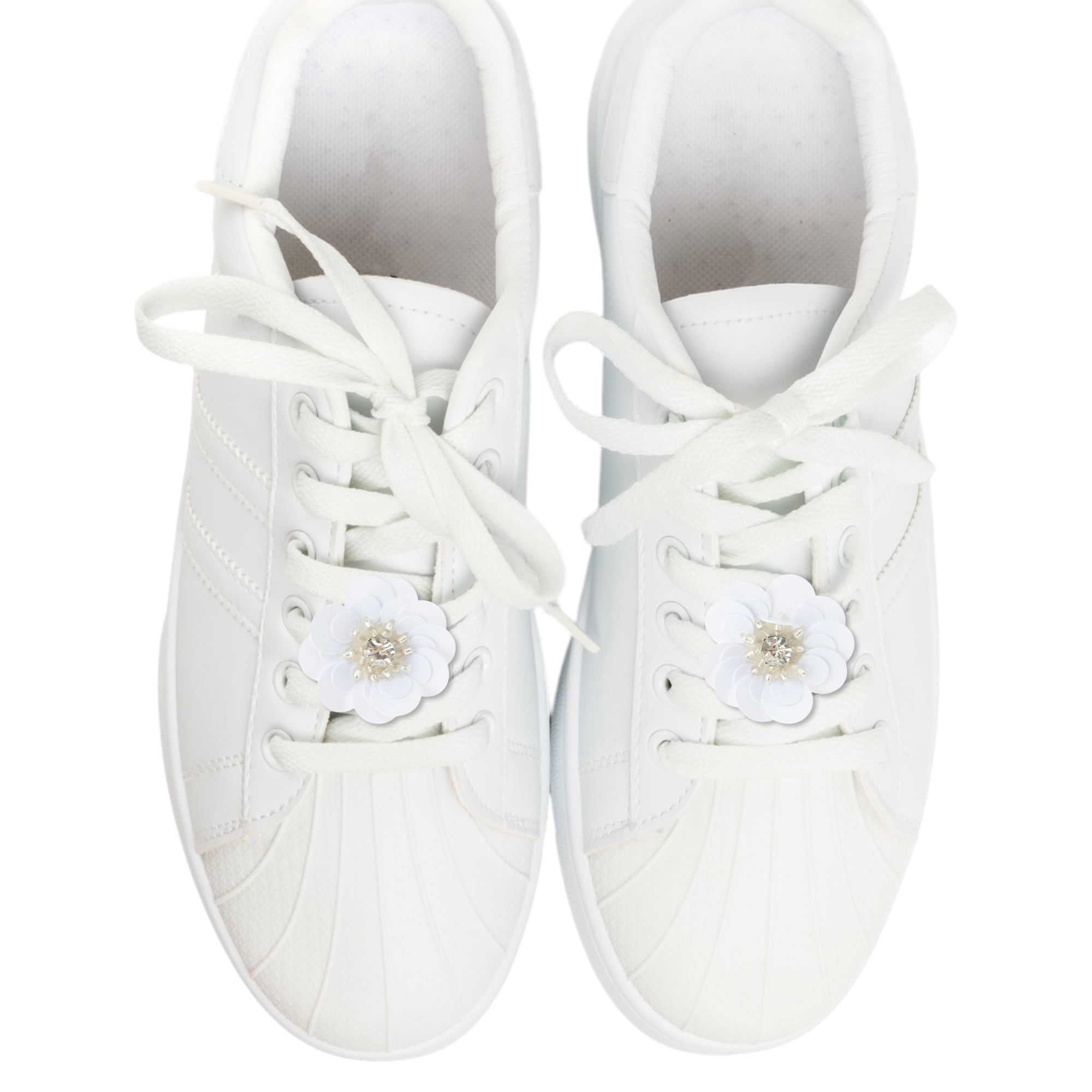 Unique Bargains Stylish Shoelace Charms for Personalization White