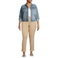 thumbnail image 4 of Terra & Sky Women's Plus Size Core Denim Straight Jean, Regular and Petite, 4 of 5