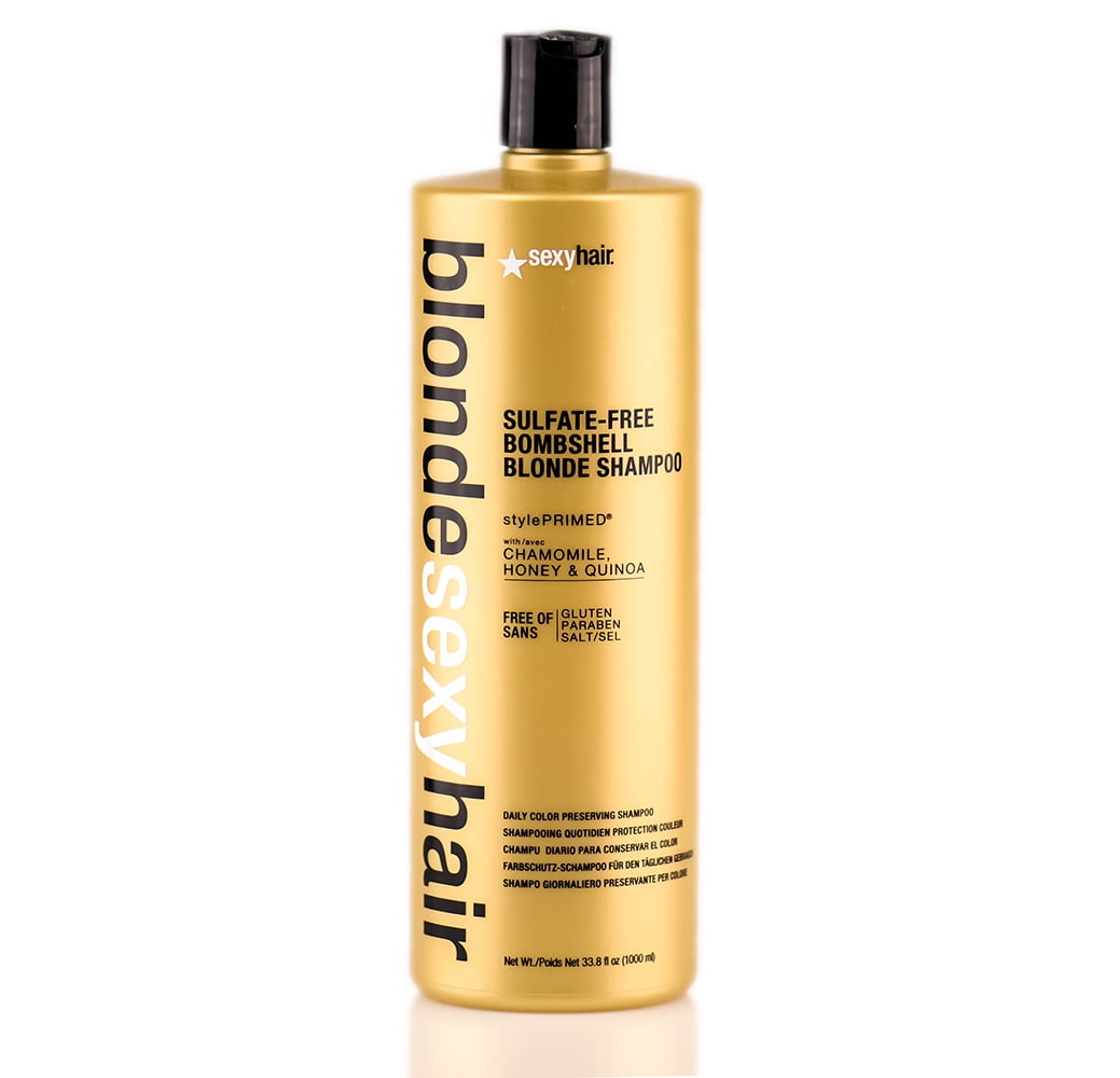 Blonde Sexy Hair SulfateFree Bombshell Blonde Shampoo 33.8 oz Pack of 3 with Sleek Comb Blonde Sexy Hair SulfateFree Bombshell Blonde Shampoo 33.8 oz Pack of 3 with Sleek Comb