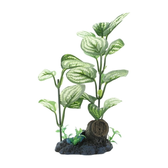 Unique Bargains Aquarium Plastic Plants Silk Aquarium Plants for Betta Fish Tank 7.09 Tall Green Pointed Leaves