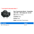 thumbnail image 2 of Rear Transmission Mount - Compatible with 1985 - 1987 Subaru GL 1.8L H4 1986, 2 of 2