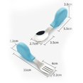 thumbnail image 2 of Lubelski 1 Set Kids Spoon Safe Food Grade Stainless Steel Toddler Dinnerware Fork for Baby, 2 of 3