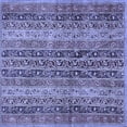 thumbnail image 1 of Ahgly Company Machine Washable Indoor Square Abstract Blue Modern Area Rugs, 8' Square, 1 of 4