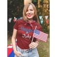 thumbnail image 2 of 4Th Of July Cupcake T-Shirt Women -Image by Shutterstock, Female 3X-Large, 2 of 4