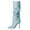 Light Sky Blue, variant on YDN Womens Classic Stiletto Thin Heel Knee High Boots Pointy Closed Pointy Toe Tall Boots Daily Office Dressy Causal Shoes Size 7 Black