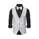thumbnail image 5 of CHALECO SIN MANGAS DE LENTEJUELAS PARA HOMBRE INSPIRE CHIC CON CORBATA DE MOÑO S PLATA, 5 of 6