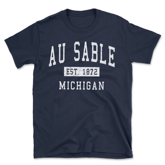 Au Sable Michigan Classic Established Men's Cotton T-Shirt