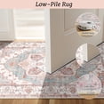 thumbnail image 4 of 4' Diameter Vintage Area Rug for Living Room,Non-Slip Machine Washable Carpet,Low-Pile Soft Rug for Bedroom Dormitories Kitchen Entryway,Pink, 4 of 5