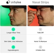 Intake Breathing Nasal Strip Starter Kit (15 Count, Clear) - Boost Oxygen Intake, Reduce Snoring, Improve Sleep Quality - Sweat Resistant, Skin Safe Nasal Strips - Extra Strength Snoring Solution