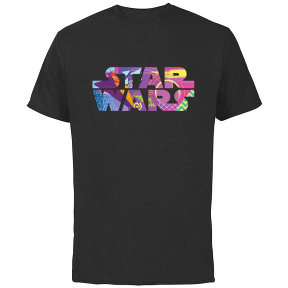 Star Wars Logo Fashion Style Retro ’90s Star Destroyer - Short Sleeve Cotton T-Shirt for Adults - Customized-Black