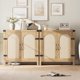 thumbnail image 2 of Sideboard buffet gabinete: an accent almacenamiento con estantes y strong wood legs, featuring rattan doors, suitable para dormitorio, sala de estar, o entrada (natural finish), 2 of 7