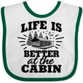thumbnail image 3 of Inktastic Life is Better at The Cabin with Trees and Moon Boys or Girls Baby Bib, 3 of 4