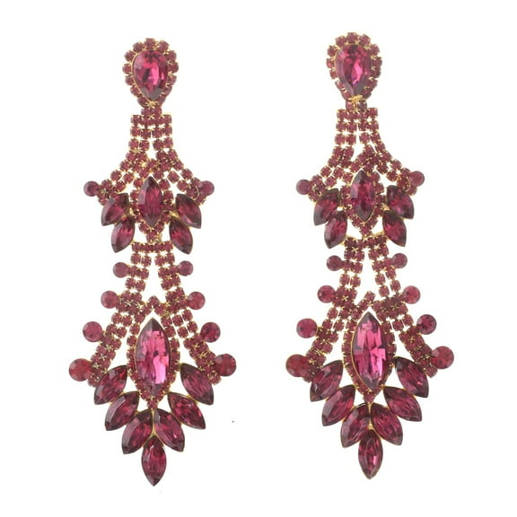Crystal Rhinestone Drop Earrings