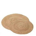 thumbnail image 4 of Round Woven Rattan Jute Rug Bedroom Woven Floor Mattress Water Cushion Living Room Reed Tea Doormat Picture Decoration Round Diameter 40cm, 4 of 4