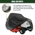 thumbnail image 6 of Waterproof Lawn Mower Cover, IC ICLOVER Riding Mower Cover Heavy Duty 420D Mildew Resistant UV Protection Tractor Covers Drawstring Universal Fits Decks up to 54" & Storage Bag - Black/Gray, 6 of 9