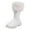 White, variant on Girls Snow Boots Fold Over Fuzzy Fluffy Round Toe Lug Sole Zipper Winter Mid Calf Riding Booties