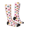 thumbnail image 4 of Lsque Colorful Donuts Printed Crew Socks Men's Women's LightWeight Thin Casual Calf Socks ,Knee High Socks,Cotton Socks, 4 of 9
