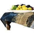 thumbnail image 4 of Marble Waterproof Tablecloth,Abstract Navy Blue Marble Gold Foil Fabric Reusable Oil-Proof Table Cover for Kitchen Dining Room Party Holiday Celebration Decor Rectangle-60 x120, 4 of 6