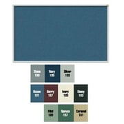 Ghent Aluminum Frame Vinyl Bulletin Board, 24" x 36", Navy, Satin Frame