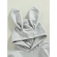 thumbnail image 5 of Wassery Infant Baby Girls Easter Rompers Solid Color Rabbit Ear Hood Long Sleeve Jumpsuit  Newborn Bodysuits My 1st Easter Clothes 3-24M, 5 of 8